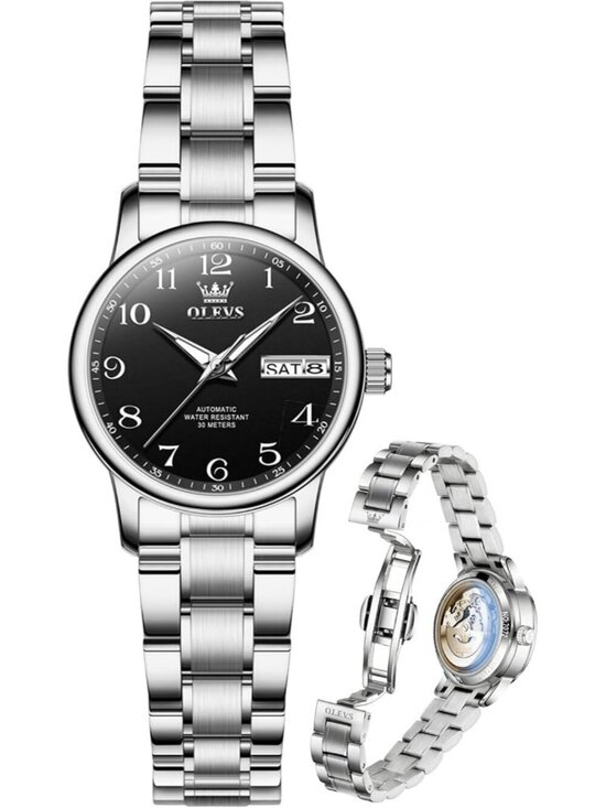 Accessories - Women's Black Vintage Luxury Dress Analog Stainless Steel Casual Wristwatch